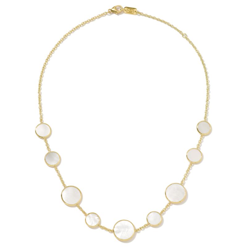 18kt Rock Candy Mother Of Pearl Station Necklace
