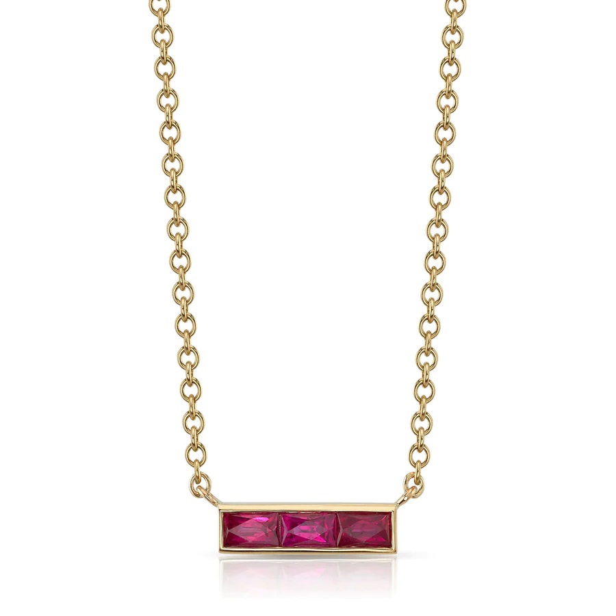 18kt Monet Necklace With Rubies