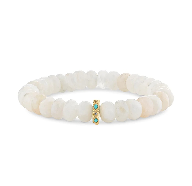 14kt African Moonstone Bead Bracelet