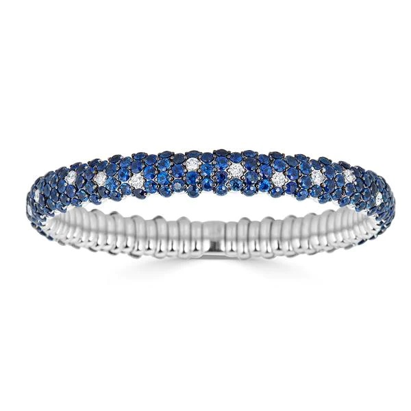 18kt Blue Sapphire Stretch Bracelet