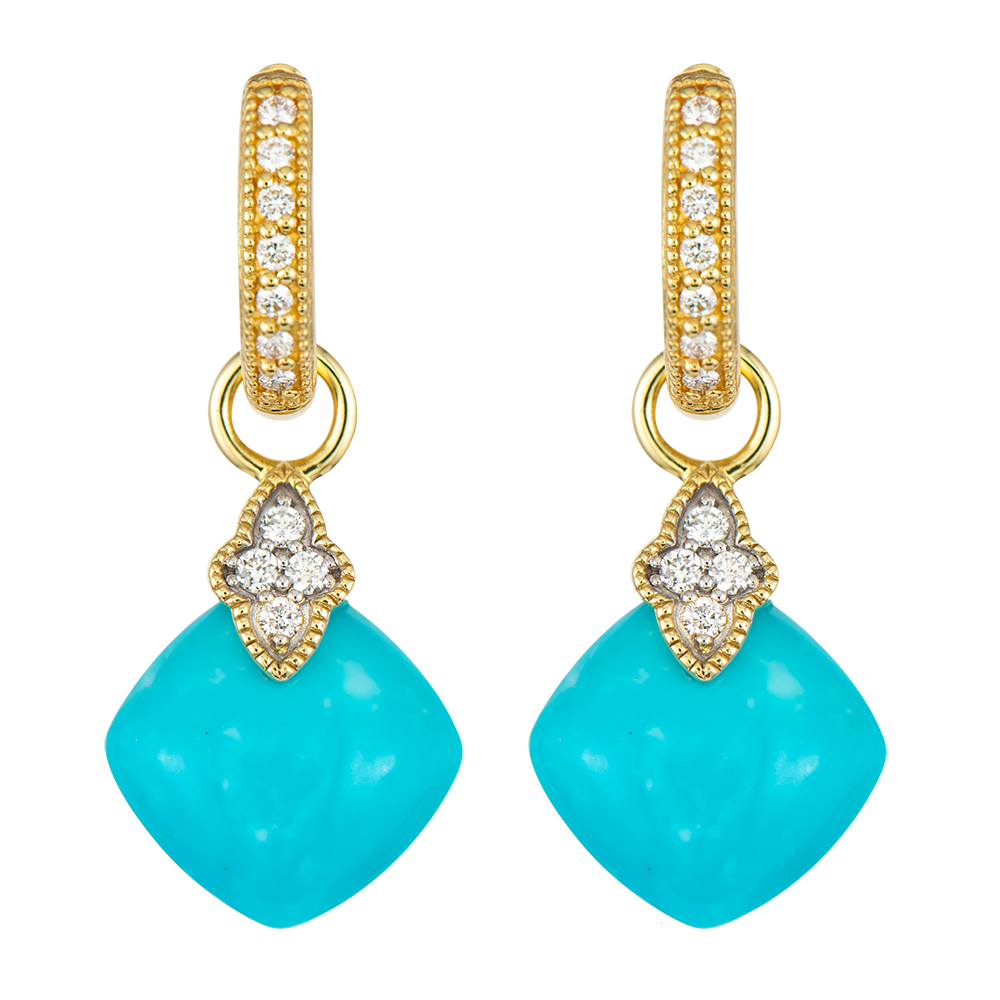 18kt Moroccan Turquoise Earring Charms