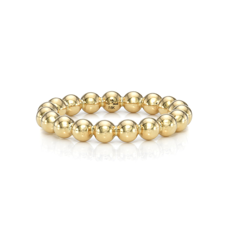 Single Stone 18kt Yellow Gold Medium Gaia Band