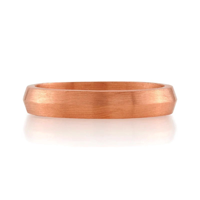 Single Stone 18kt Rose Gold Henry Band