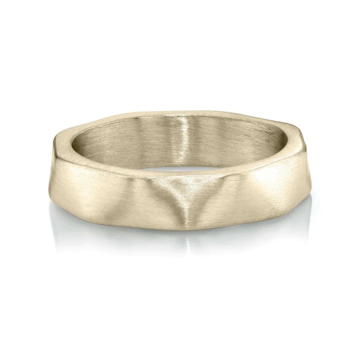 Single Stone 18kt Yellow Gold Cole Band