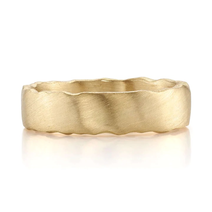 Single Stone 18kt Yellow Gold Maxwell Band