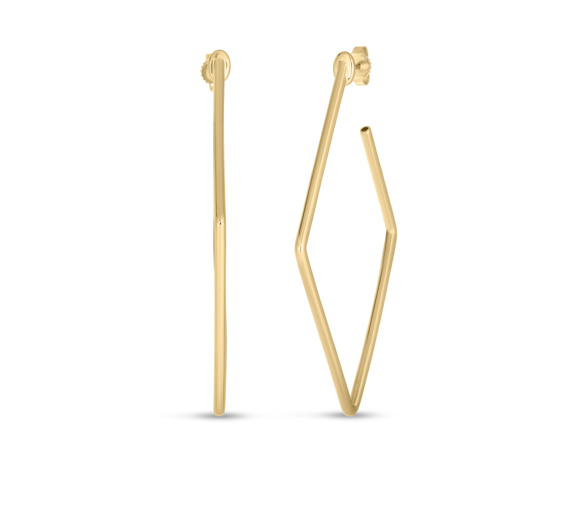 18kt Square Hoop Earrings