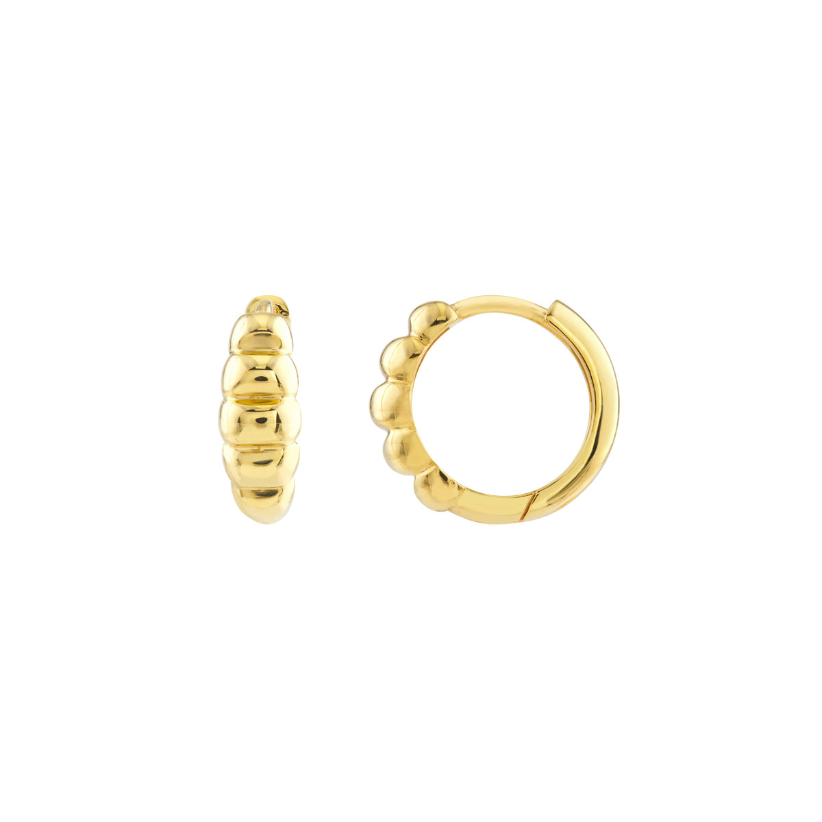 Korman Signature 14kt Yellow Gold Puffy Polished Hoops