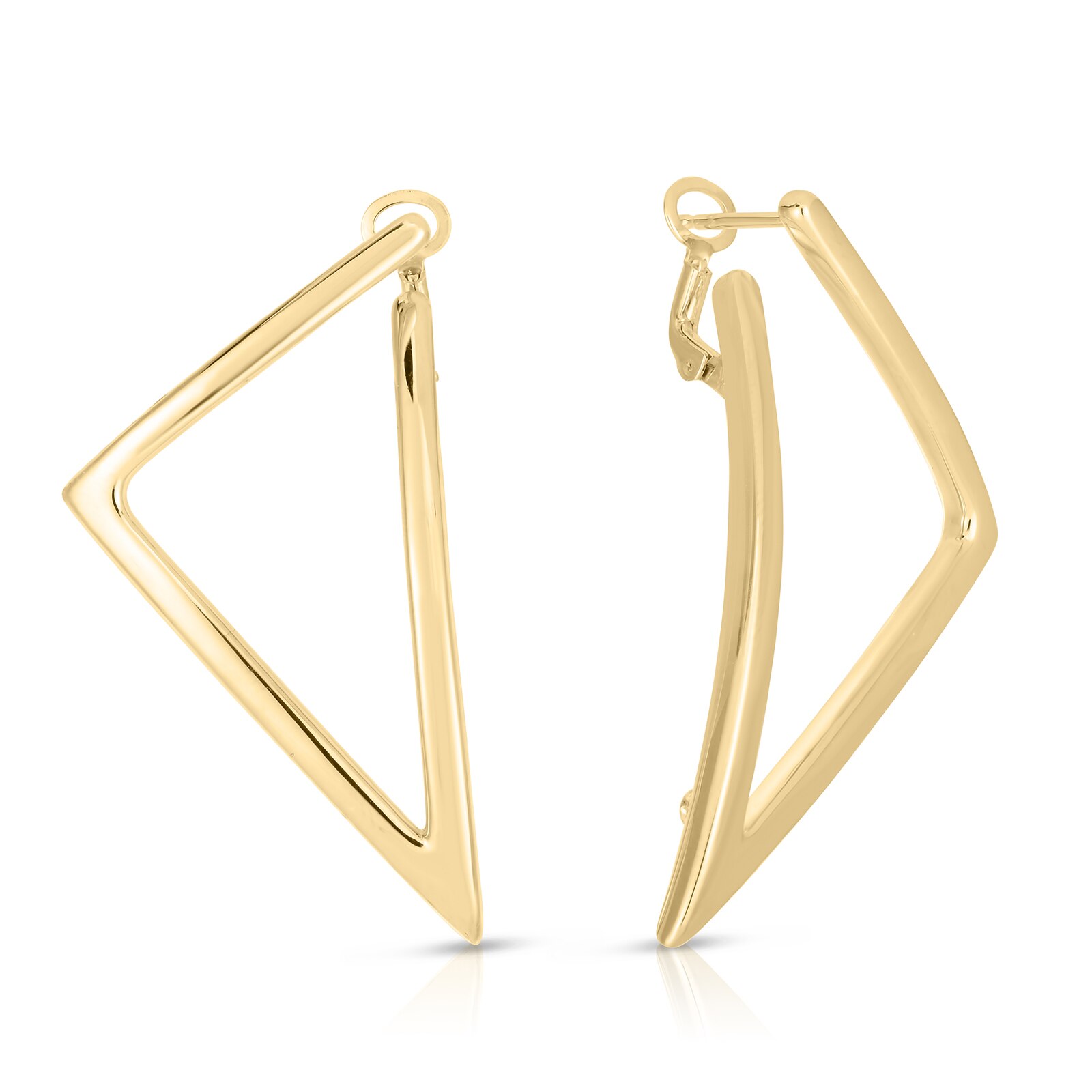 Roberto Coin 18kt Yellow Gold Classic Open Triangle Earrings