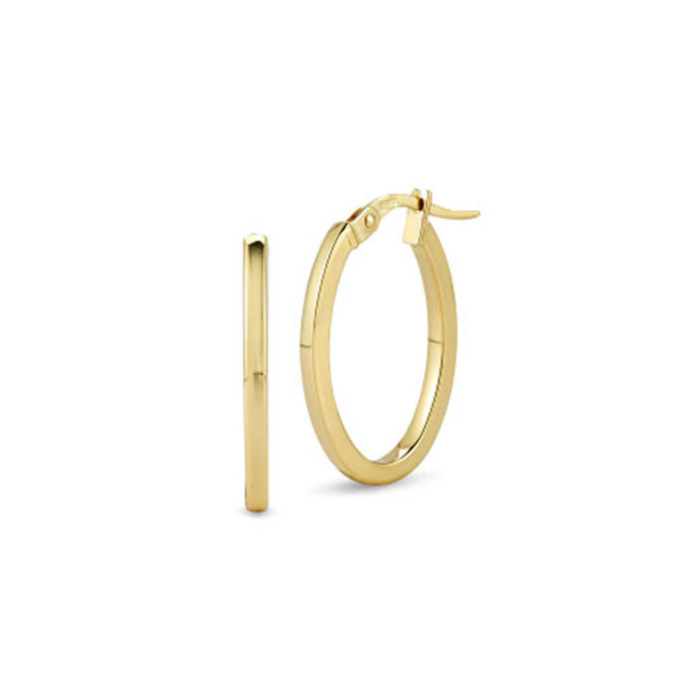 18kt Petite Polished Hoop Earrings