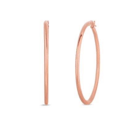 Roberto Coin 18kt Rose Gold Large Hoop Earrings