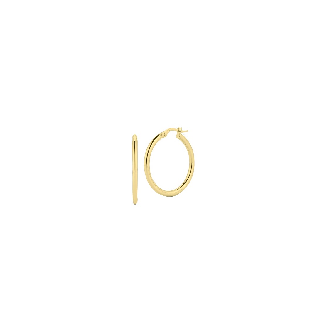 18kt Thin 25mm Hoop Earrings