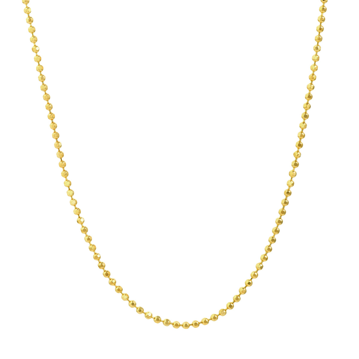 14kt 1.15mm Diamond Cut Bead Chain