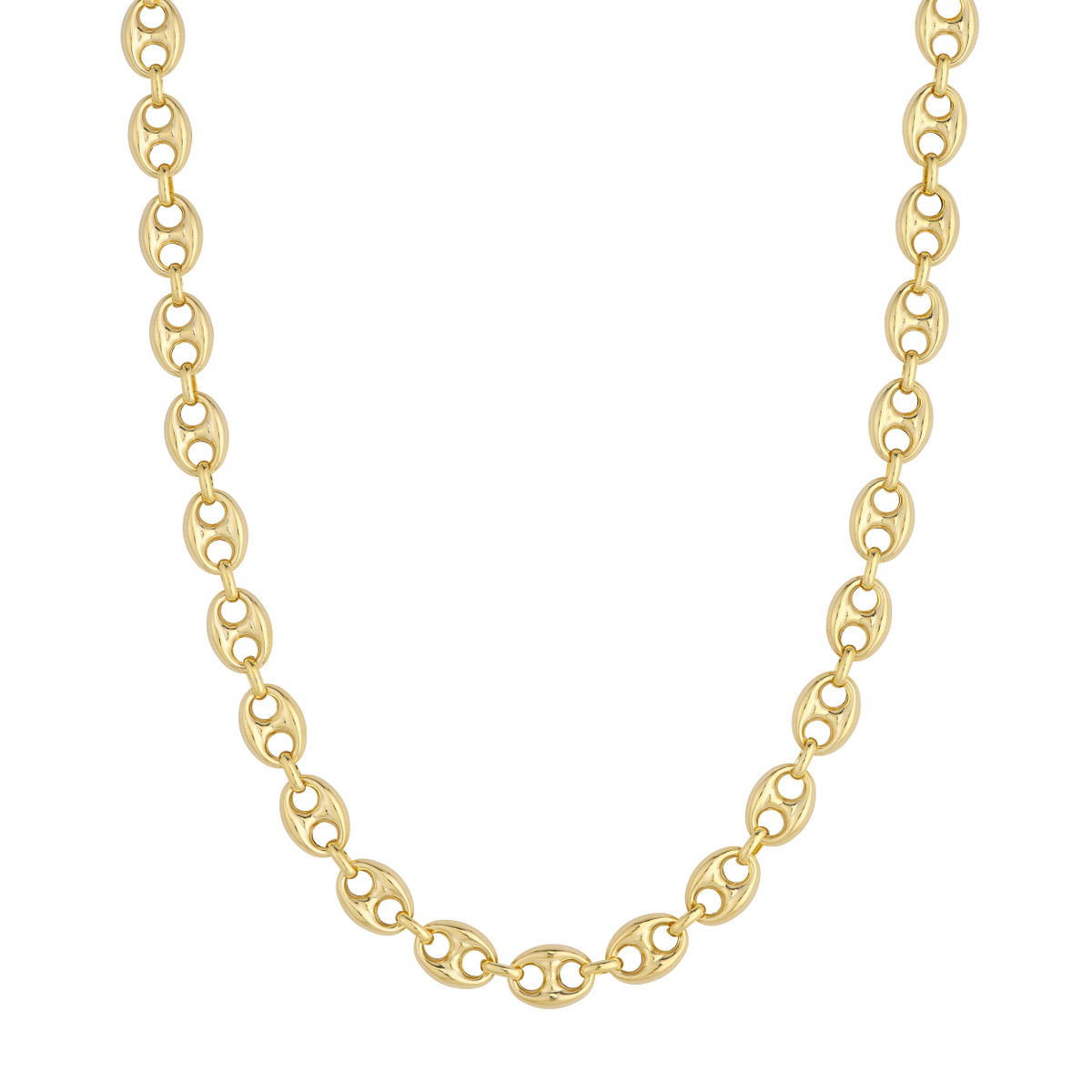 14kt 6.7mm Puff Mariner Chain