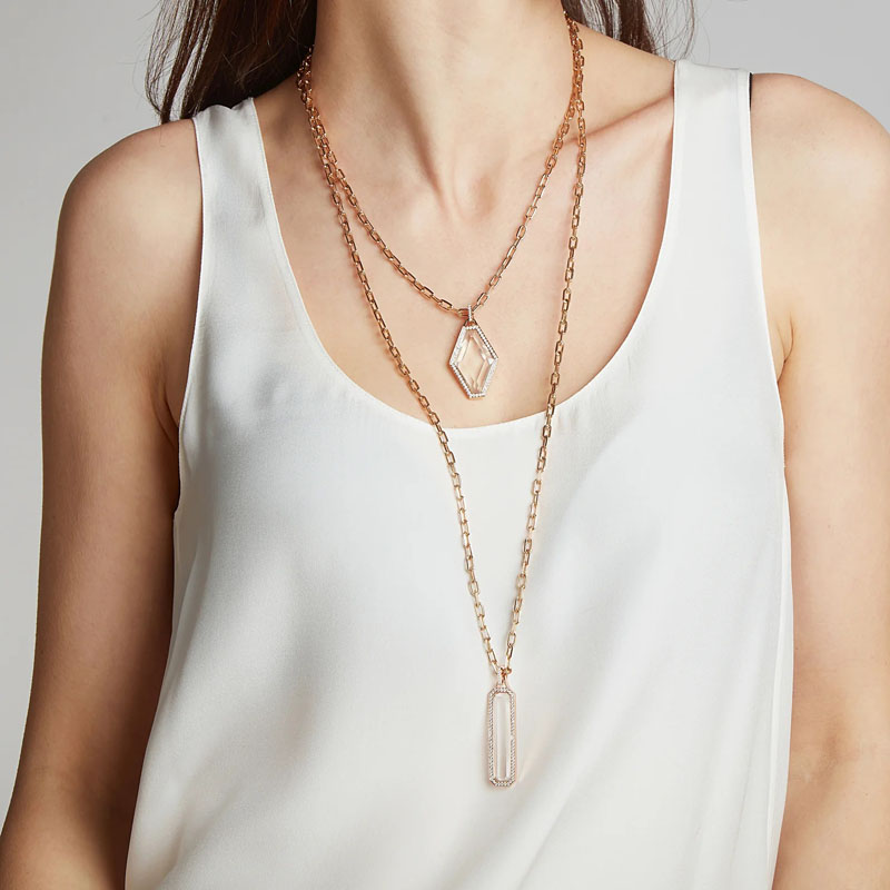 Walter's Faith 18kt Rose Gold Saxon Chain Necklace 18