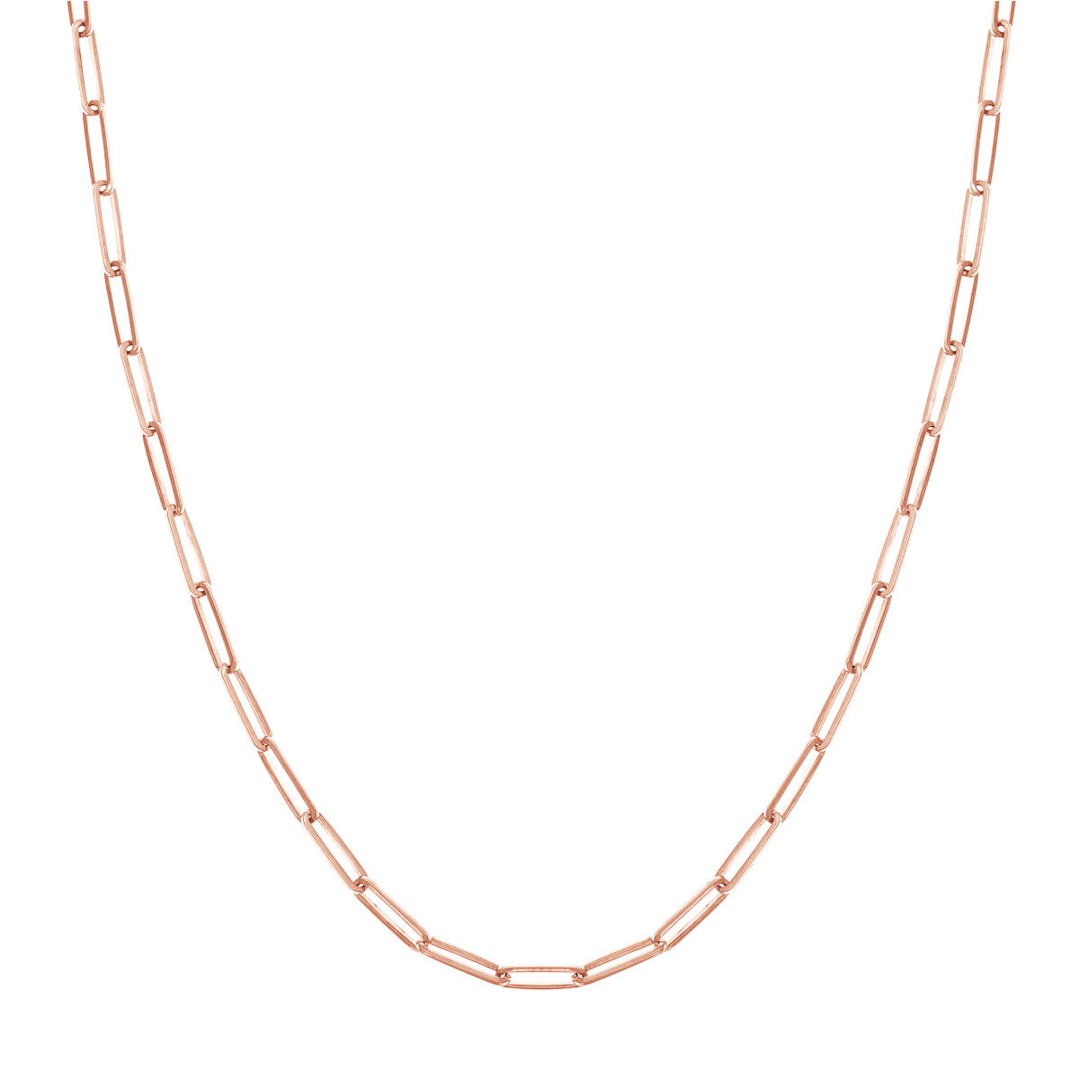 14kt 3.9mm Paper Clip Chain