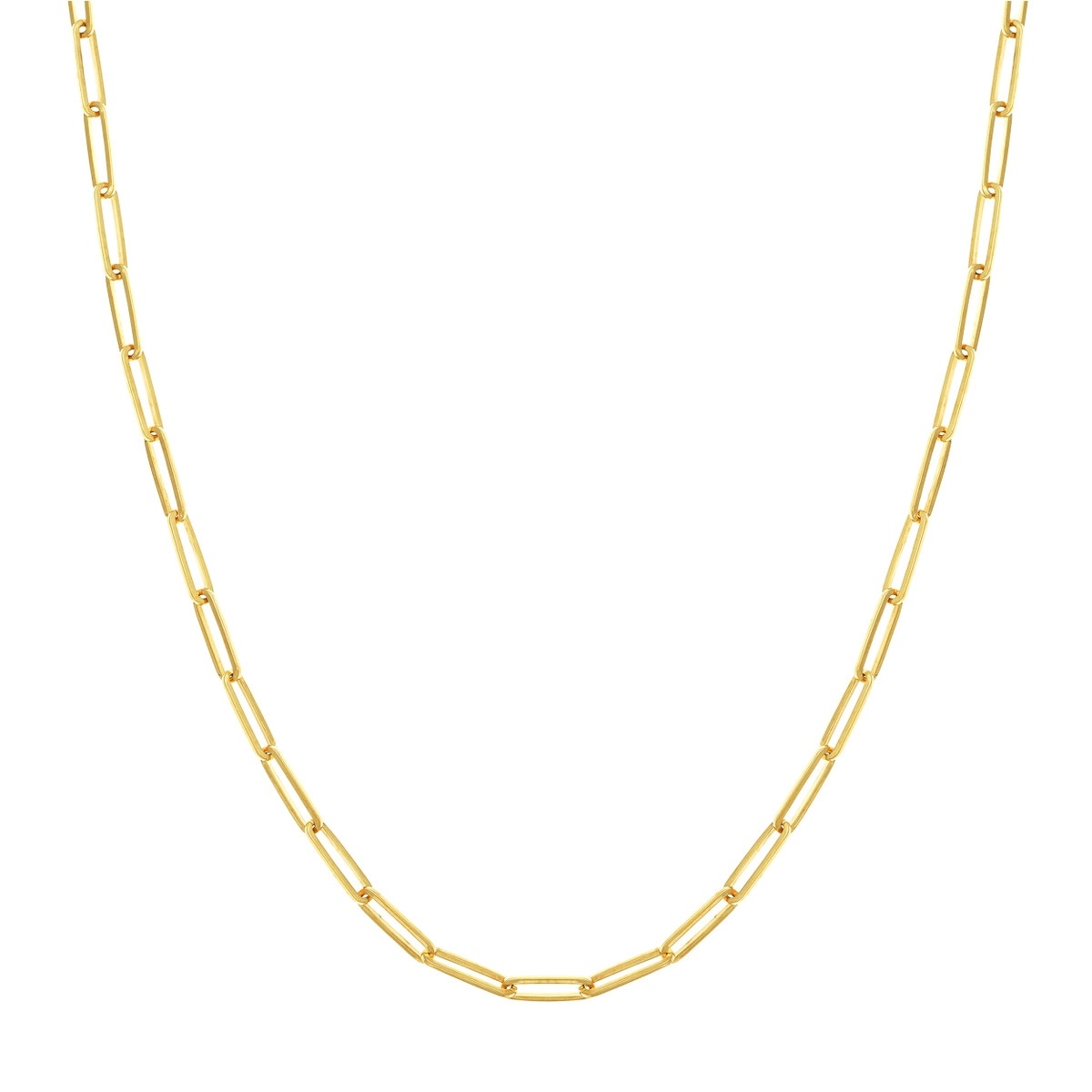 14kt 3.9mm Paperclip Chain