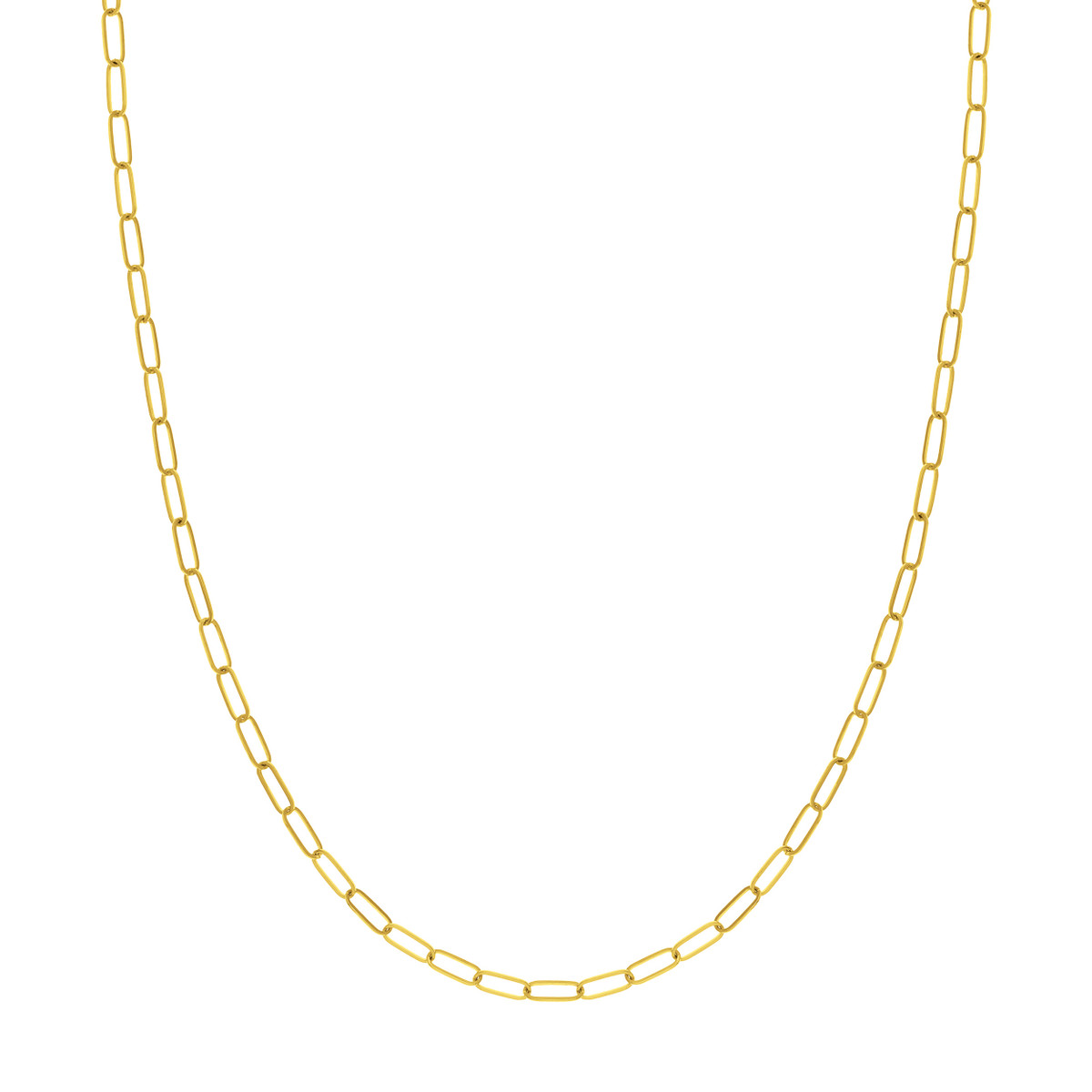 14kt 3.0mm Paperclip Chain