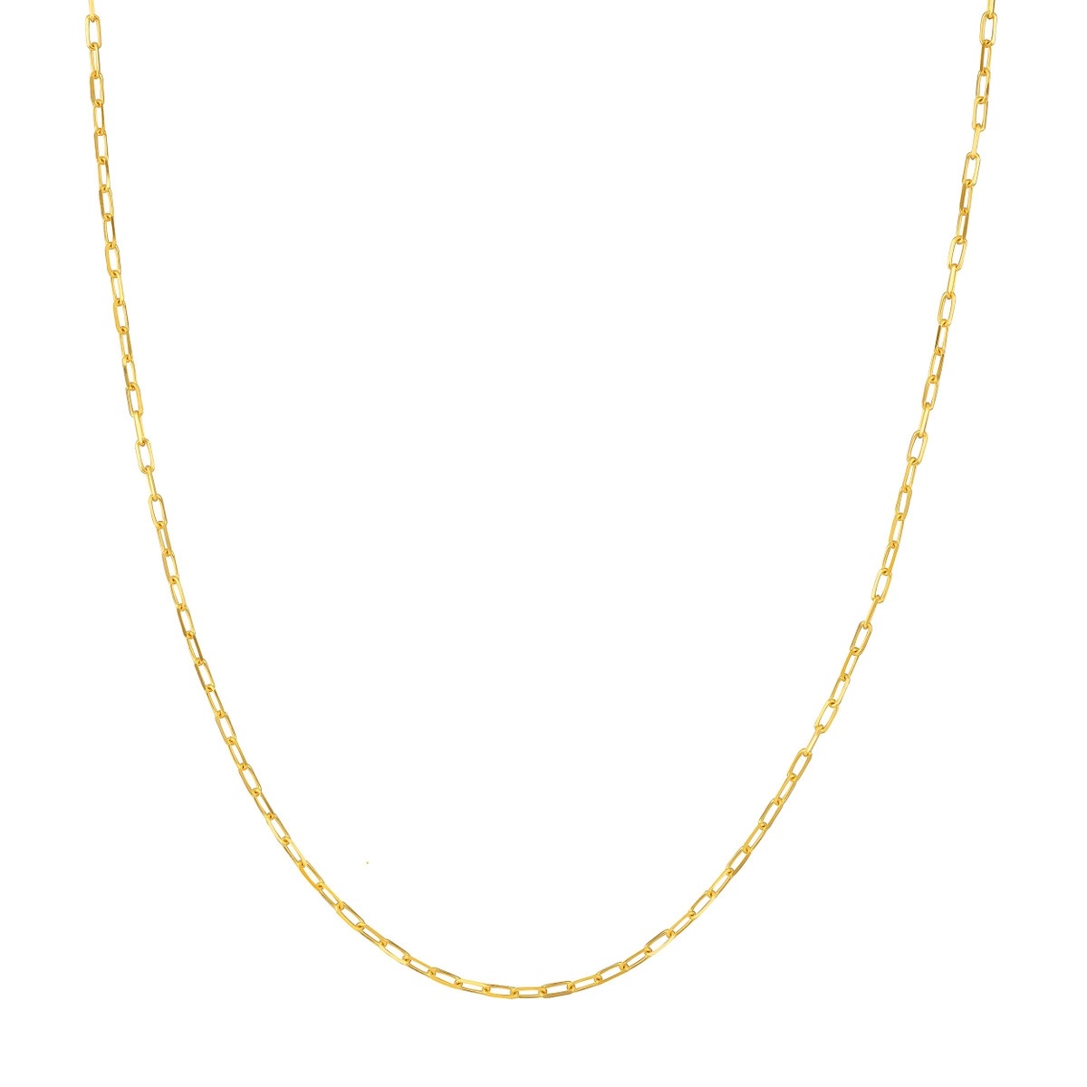 Korman Signature 14kt Yellow Gold Thin Paperclip Chain