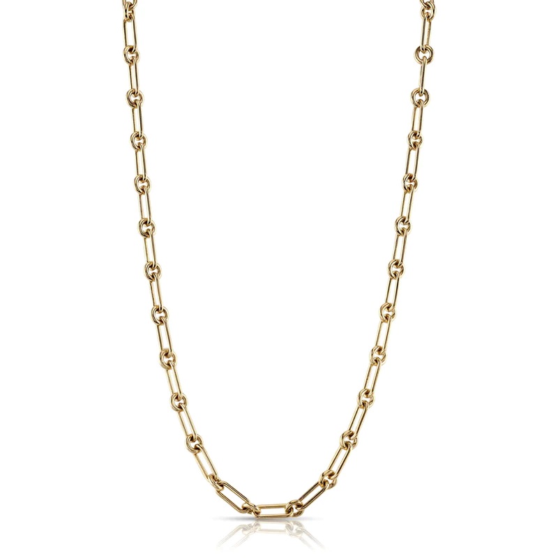 Single Stone 18kt Yellow Gold Lo Chain