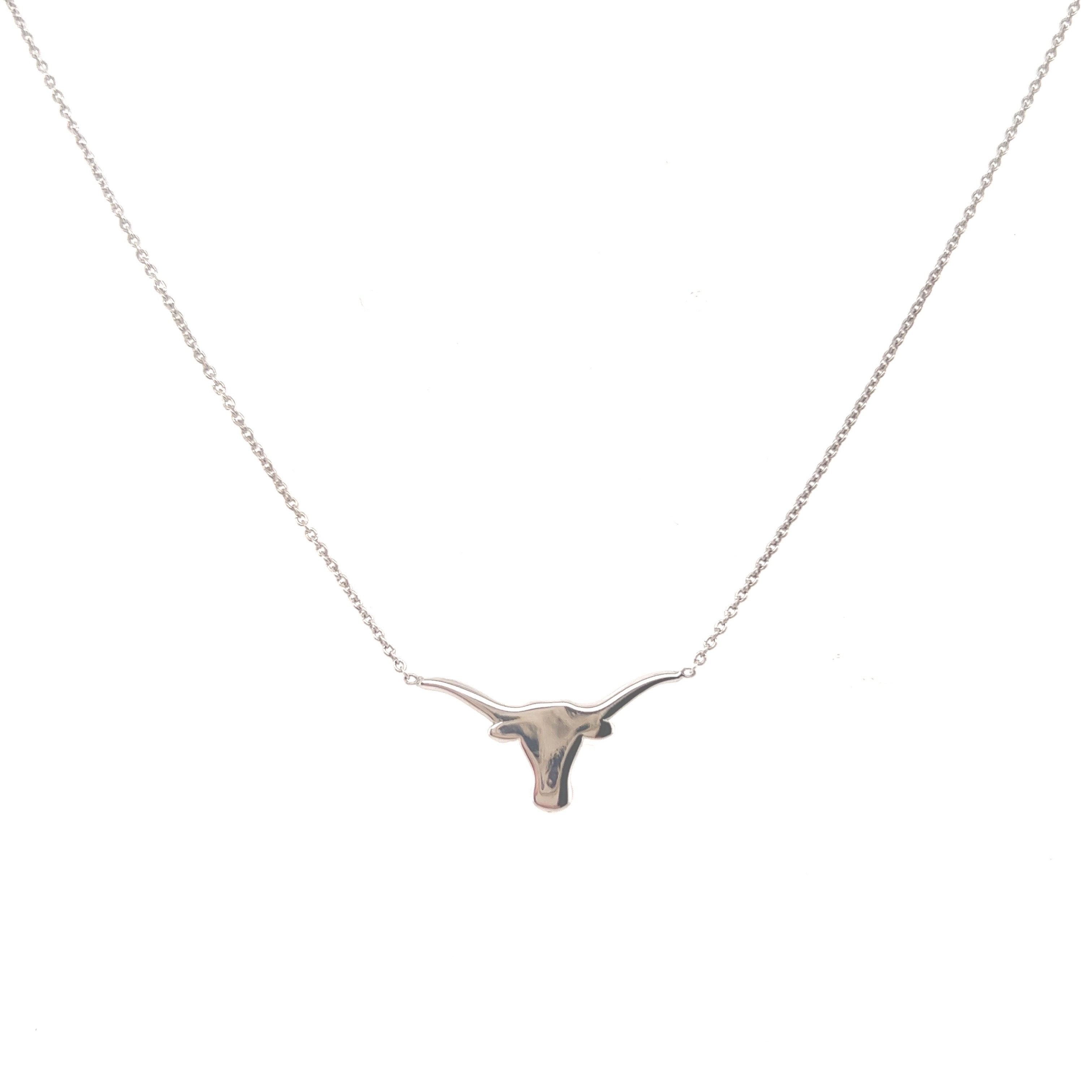 Korman Signature 18kt White Gold Longhorn Necklace