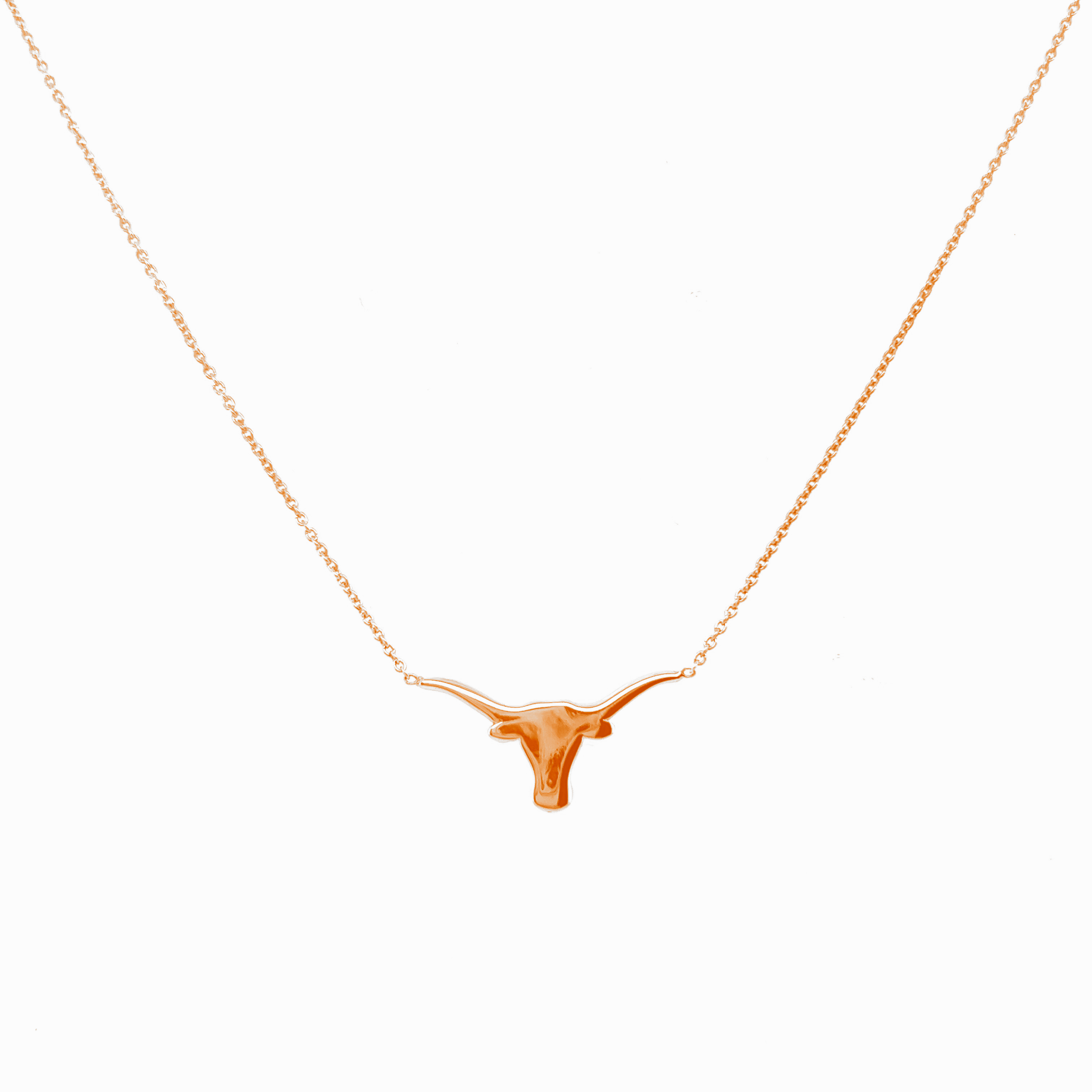 Korman Signature 18kt Rose Gold Polished Longhorn Necklace