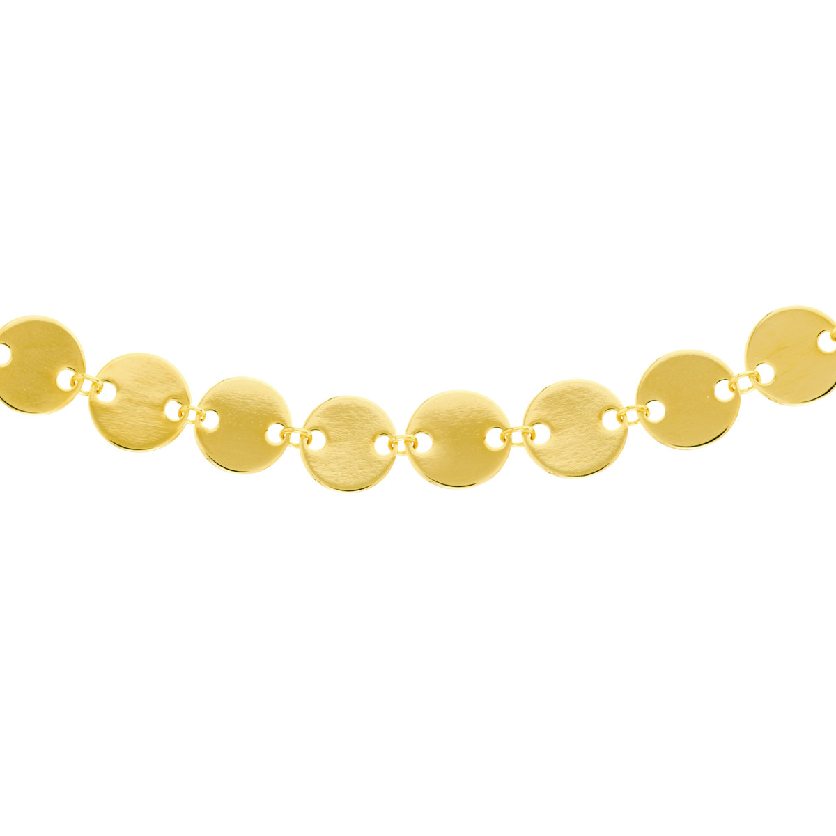 14kt Mini Disc Adjustable Choker Necklace