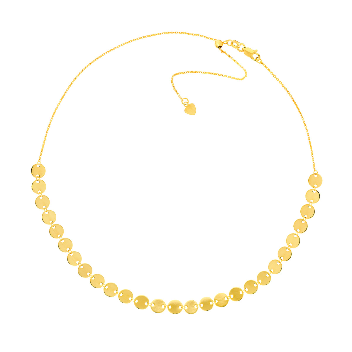 14kt Mini Disc Adjustable Choker Necklace