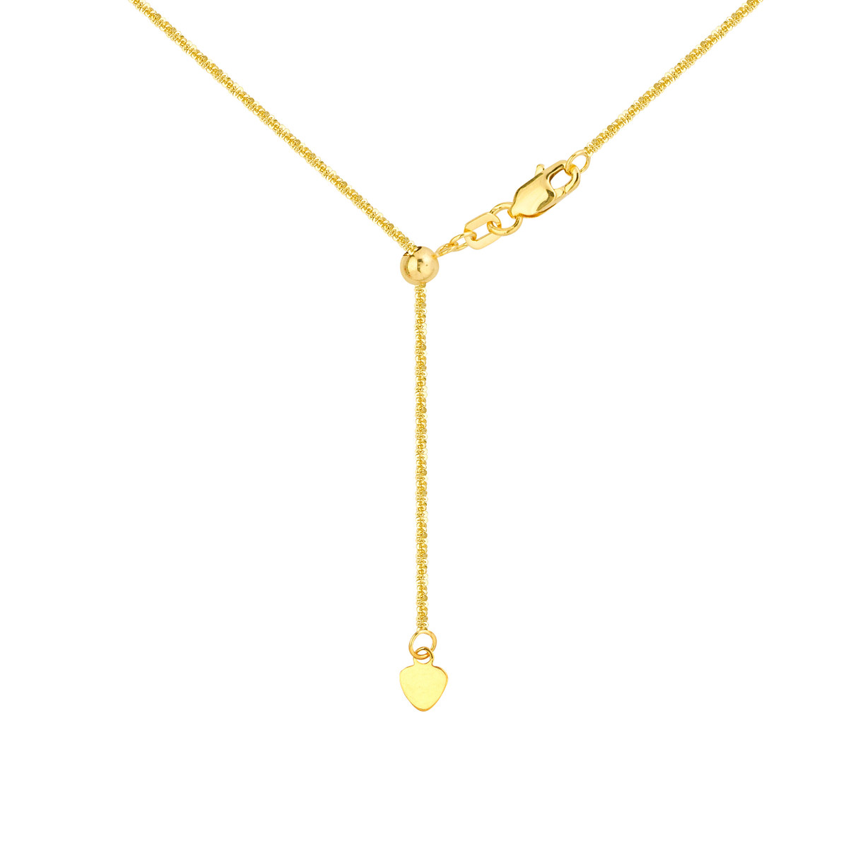 14kt 1.5mm Adjustable Sparkle Chain