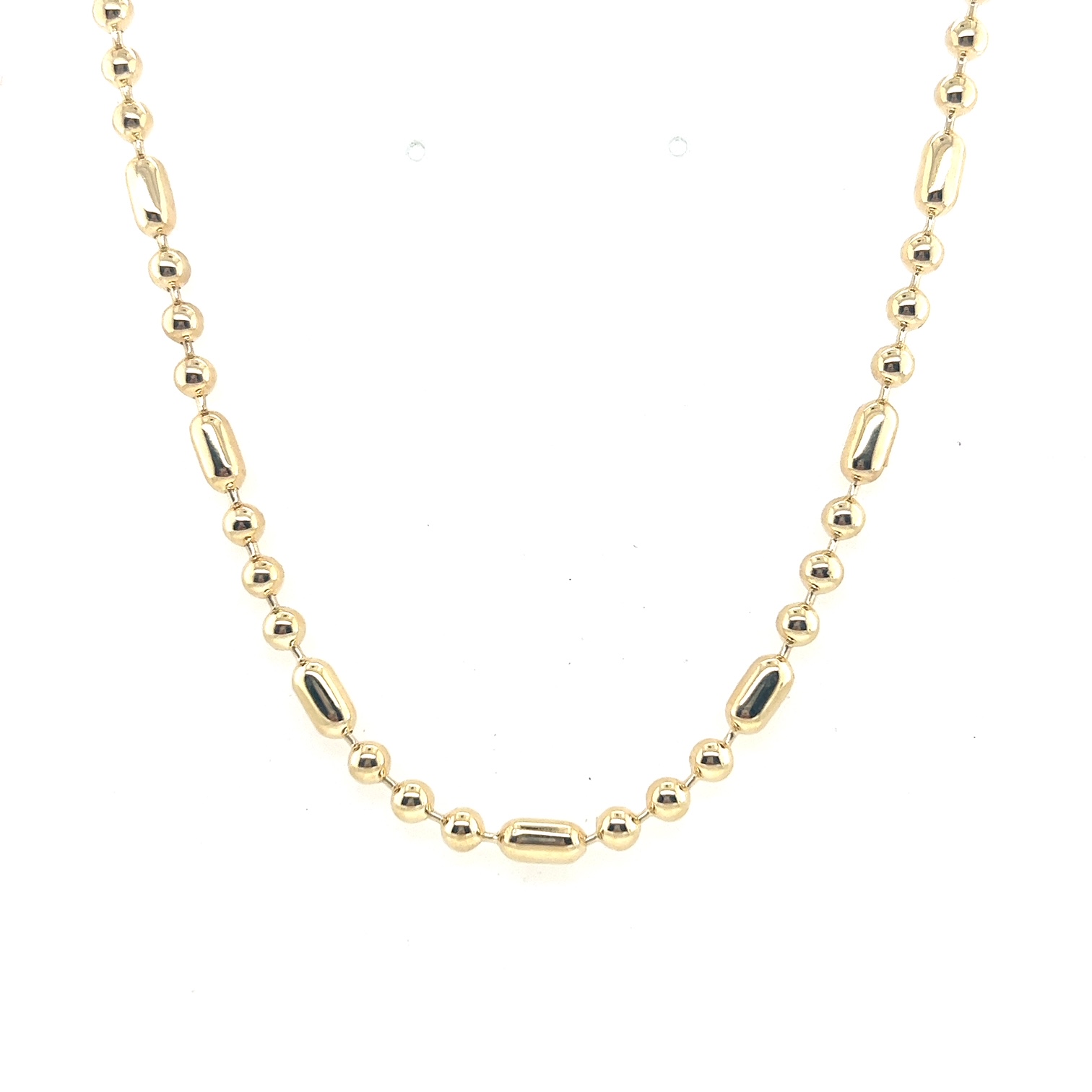 Glossy Gold Filled Bead Necklace by Winard – Gem Set Love