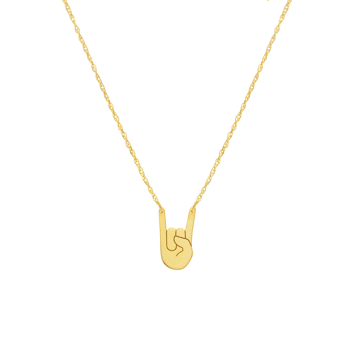 14kt Hook 'em Horns Necklace