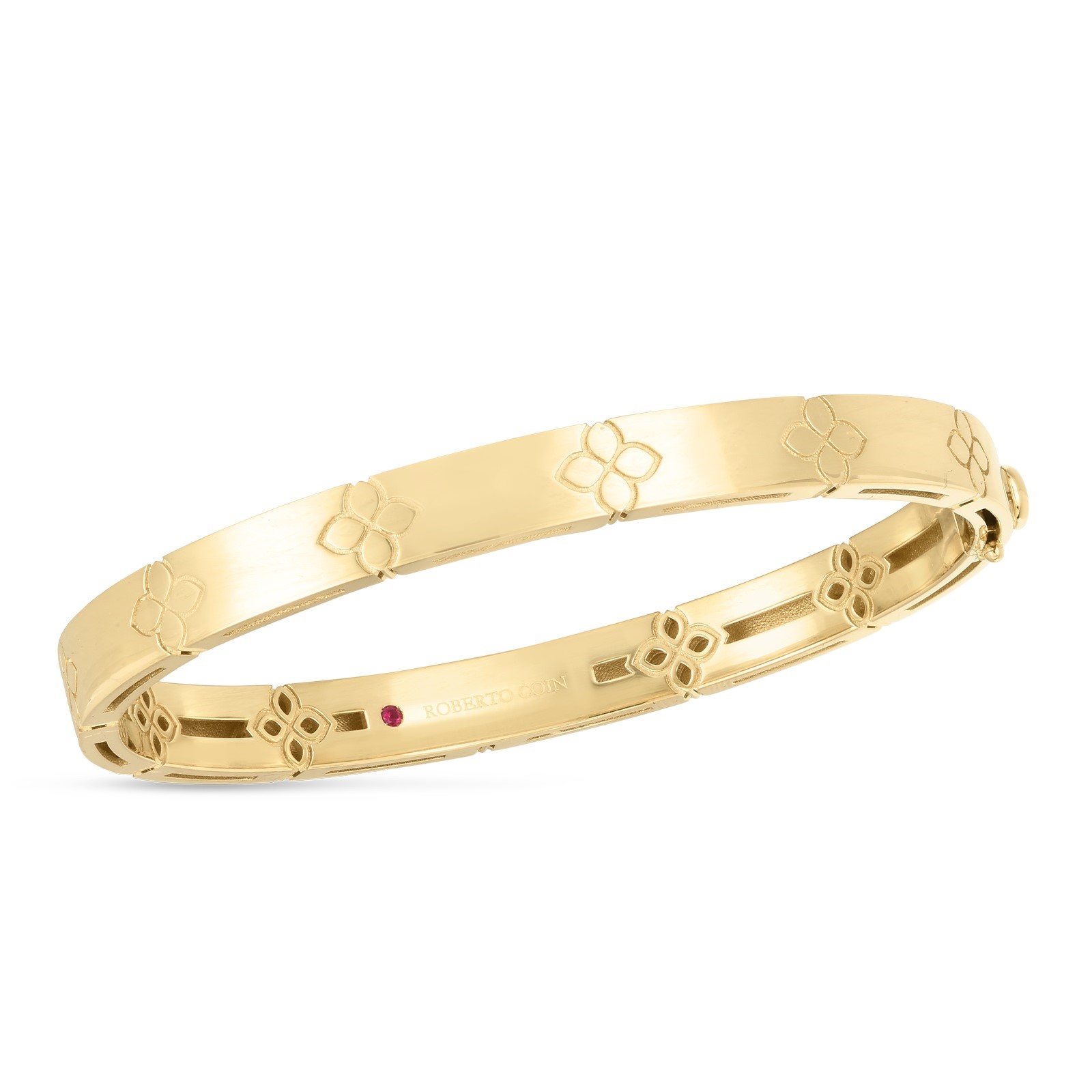 Roberto Coin 18kt Yellow Gold Medium Love In Verona Bangle