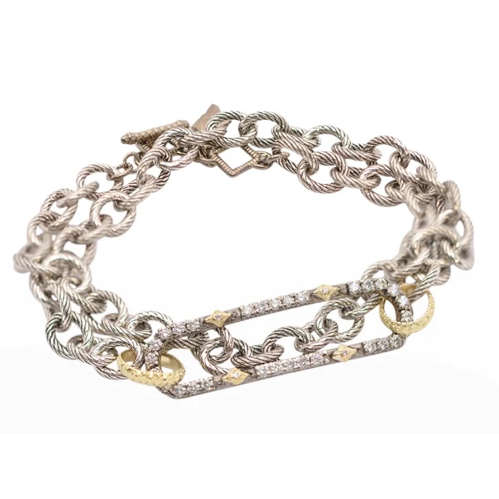 18kt Double Wrap Chain Bracelet