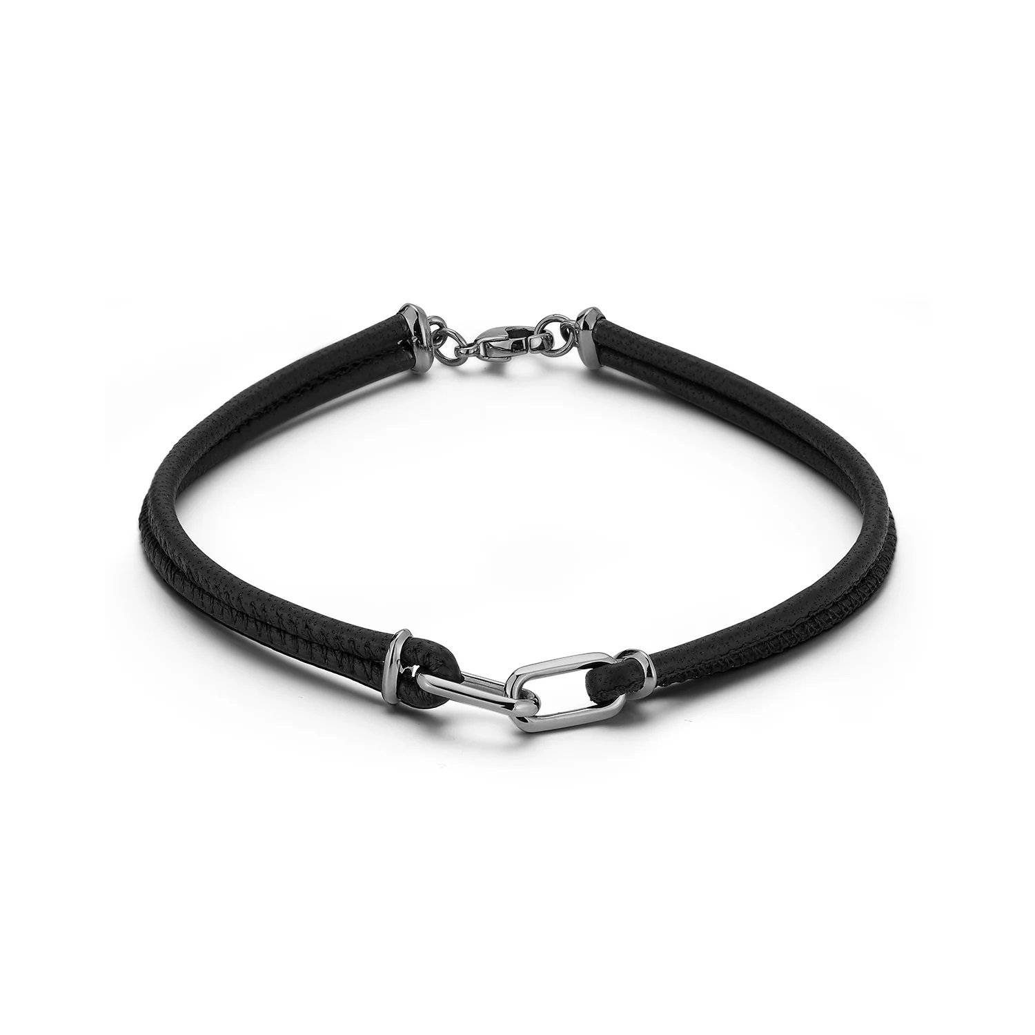 Saxon Double Link Napa Leather Bracelet