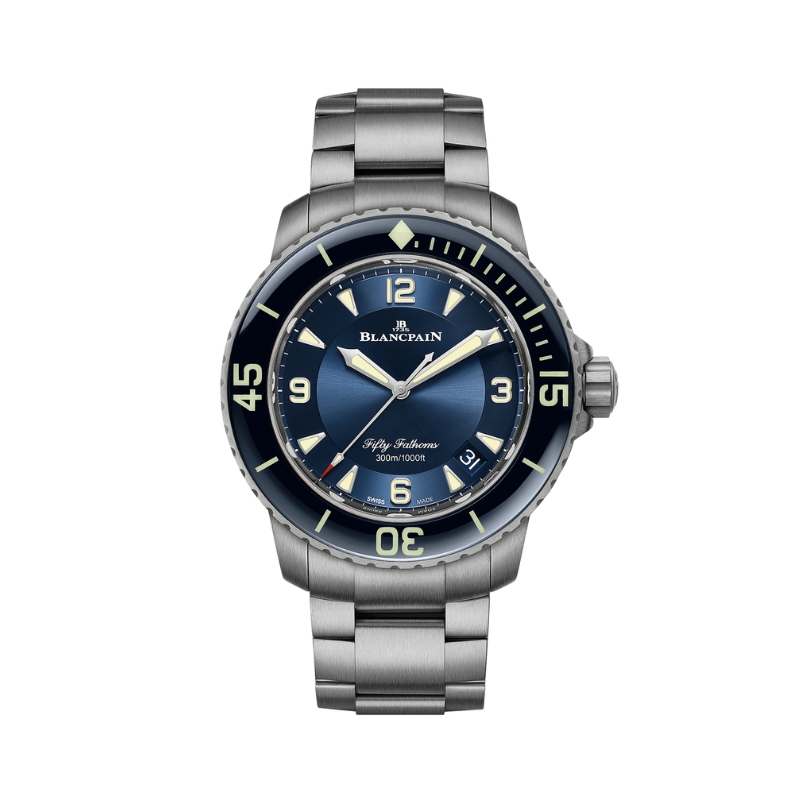 Blancpain Fifty Fathoms Automatique 45mm Titanium Blue Dial Bracelet