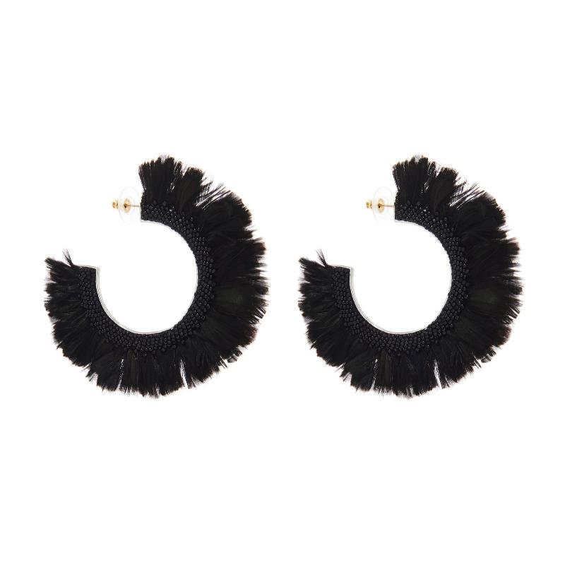 Mignonne Gavigan Feather Fiona Hoop Earrings