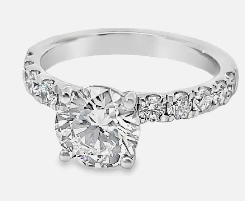 Fire & Ice Gia 1.62ct Center 2.23cttw 18k Wg Diamond Eng Ring Gia# 1489016345 H-j Vs1-si1 itemprop=