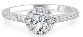 .70ctr 1.11cttw 14kt Wg Round Halo Gia Diamond Engagement Ring Gia 2348374226 G-i Si1-i1 Inscribed
