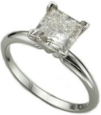 1.99cttw 14kt Wg Princess Diamond Solitaire Ring 
J I1 itemprop=