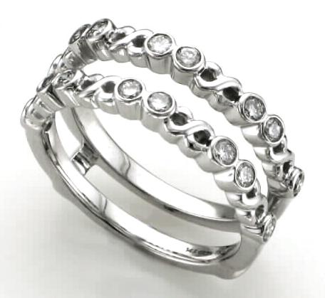 .48ctw 14kw Diamond Ring Guard H-j 

Vs2-si2 itemprop=