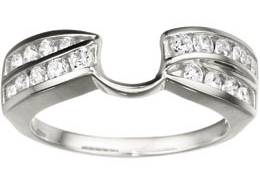 .72cttw 14k Wg Cross-over Style Diamond Ring Wrap Size  7 H-j Vs1-si2 itemprop=