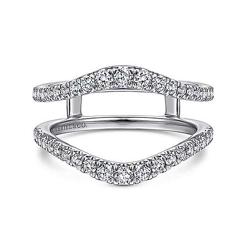 G&c .50cttw 14kt Wg Diamond Ring Guard Serial #s1966067 F-h Vs1-vs2 itemprop=