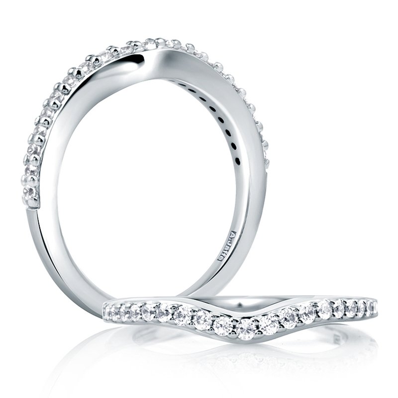 A. Jaffe .25cttw 18kt Wg Curved Diamond Band 
F-h Vs1-si1 itemprop=