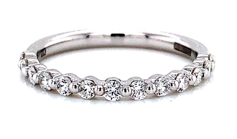A. Jaffe No Sz .39cttw 18kt Wg 13-stone Diamond Band Style Ring F-h Vs1-si1 itemprop=