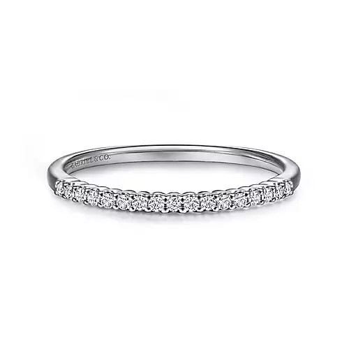 G&c .10cttw 14kt Wg Shared Prong Set Diamond Band Serial #s1965502 F-h Vs1-vs2