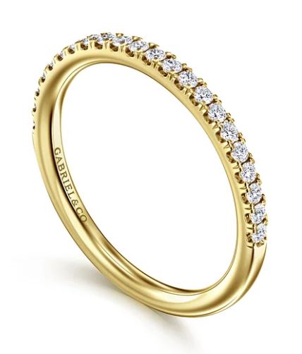 G&c .21cttw 14kt Yg Straight Prong Set Dia Wedding Band Serial #s1963259 G-h Vs1-si1