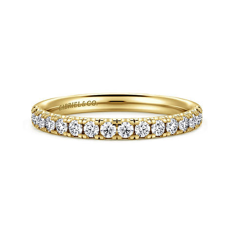 G&c .41ctw 14k Yg Straight Prong Set Dia Band Style Ring G-i Vs1-si2 Serial #s1963554