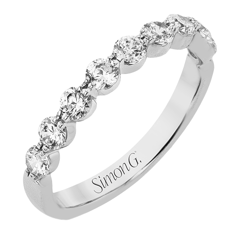 Straight Diamond Bubble Wedding Band