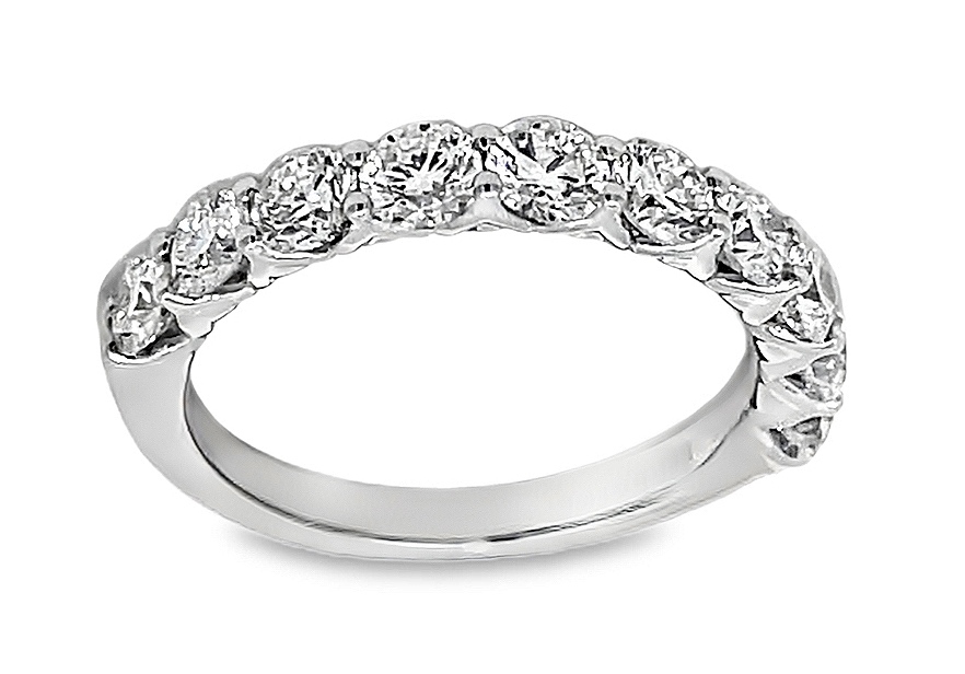 Fire & Ice 1.50cttw 18kt Wg 10-stone Diamond Band Style Ring F-h Vs1-si1 itemprop=