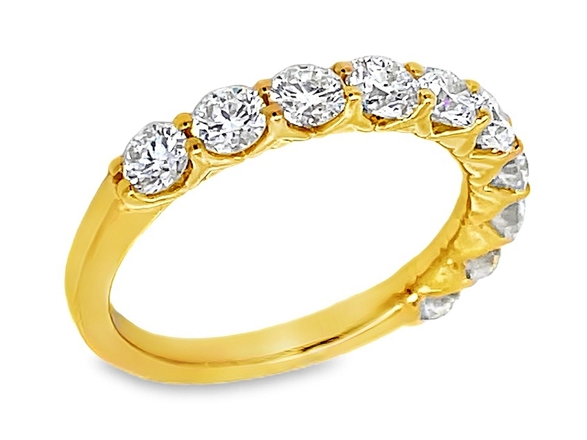 Fire & Ice 1.50cttw 18kt Yg 10-stone Band Style Dia Ring   G-i Vs1-si1 itemprop=