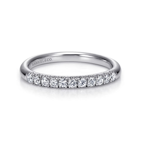 G&c .24cttw 14k Wg 11 Stone Diamond Band Style Ring Serial # S2017633 F-h Vs1-si1